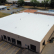 Aerial View Of White Roof And Docks